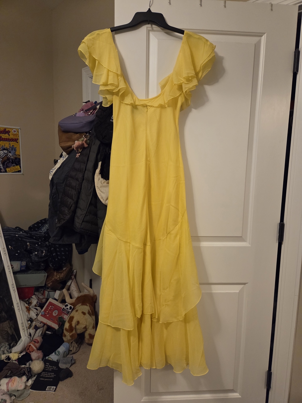 ASOS Yellow Ruffle Maxi Dress - Picture 2 of 3